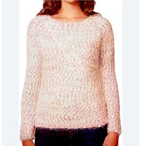 BUFFALO DAVID BITTON Knit eyelash sweater in pink